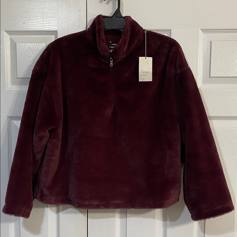 a new day Deep Burgundy Coat
